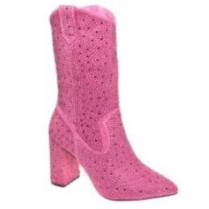 Pink Rhinestone Women's Boots